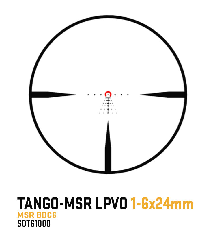 SIG Sauer Tango MSR LPVO Scope 1-6x24mm SFP w/ Alpha Cantil. MSR Mount, Black - SOT61000